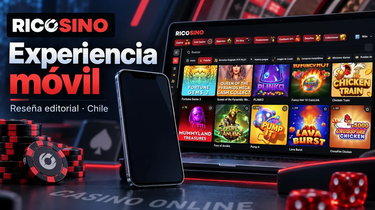 Portada editorial alternativa sobre la experiencia móvil, con un teléfono de pantalla en blanco y el lobby de escritorio